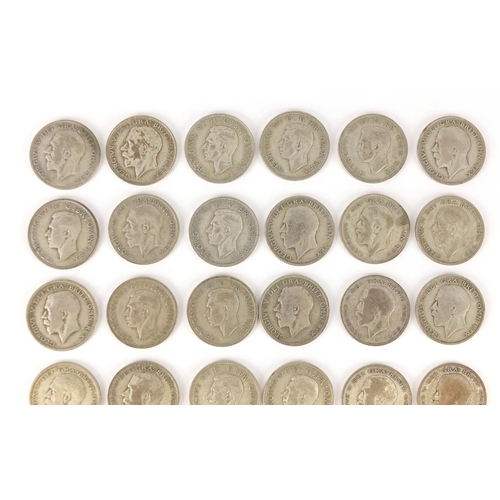 2297 - Mostly British pre 1947 half crowns, approximate weight 375.0g