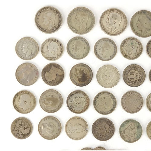 2298 - Mostly British pre 1947 coins including florins, approximate weight 310.0g