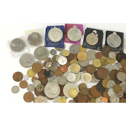499 - Antique and later British and World coins including five pound coins