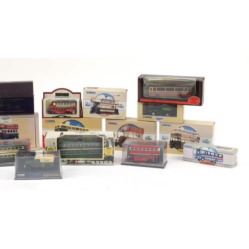 2327 - Die cast collectors buses, with boxes including original Omnibus, Corgi Golden Jubilee and Corgi Cla... 