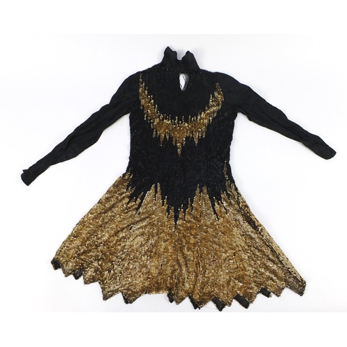 817 - Sequin flapper dress, 78cm in length