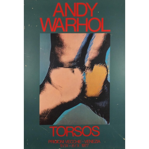 2121 - Andy Warhol - Torsos, print in colour, framed, 98cm x 67cm