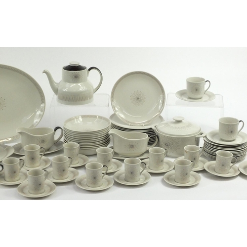 2113 - Royal Doulton Morning Star dinner and teaware including lidded tureens, dinner plates, cups and sauc... 