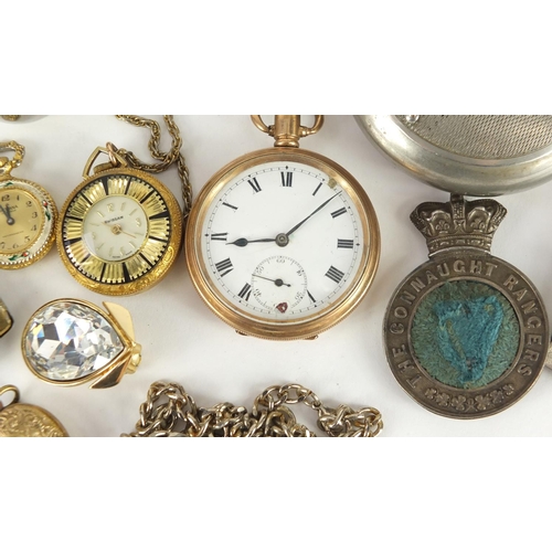352 - Miscellaneous items including wristwatches, pocket watches, costume jewellery and matchbox cases