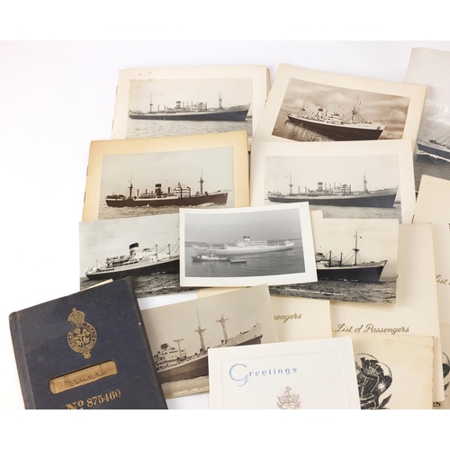 918 - Naval ephemera including continuous certificate of discharge, relating to W Hannah, black and white ... 