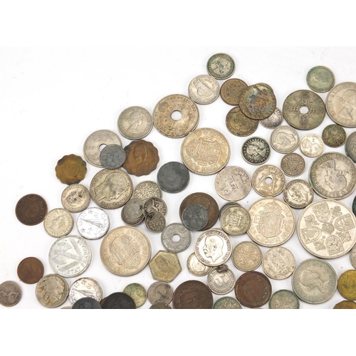 495 - British and World coins including 1889 crown