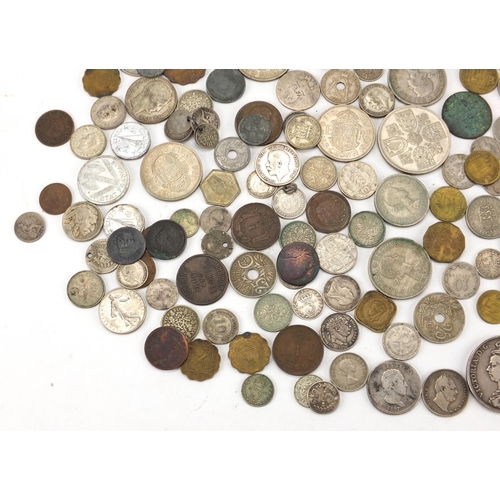 495 - British and World coins including 1889 crown