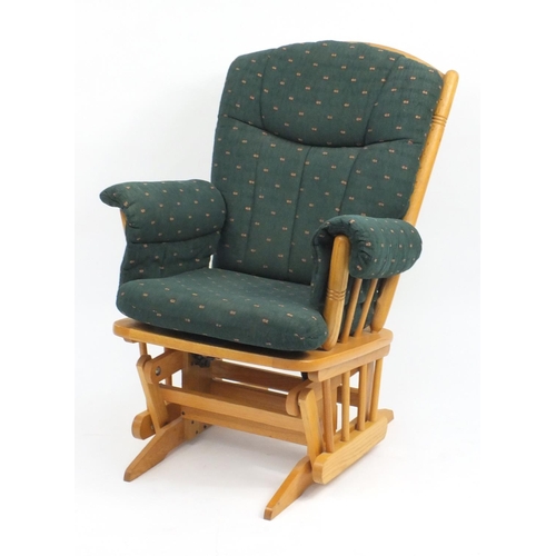 42 - Dutailier light oak rocking chair