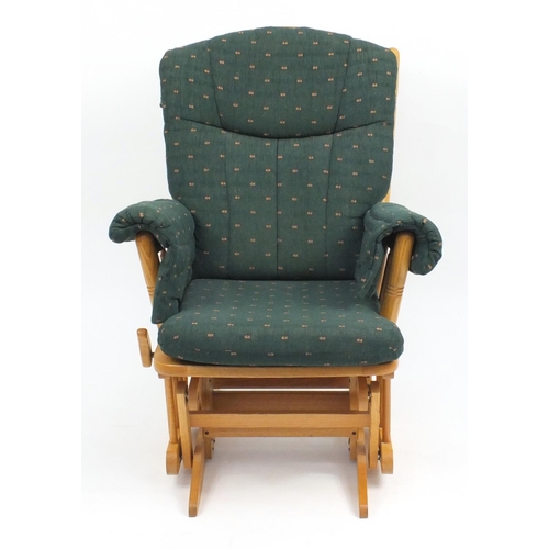 42 - Dutailier light oak rocking chair