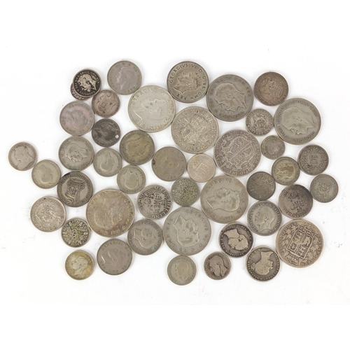479 - Mostly British pre 1947 coins including half crowns, shillings and six pence's, approximate weight 2... 