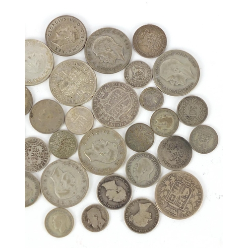 479 - Mostly British pre 1947 coins including half crowns, shillings and six pence's, approximate weight 2... 