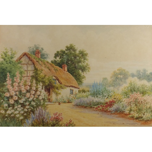 1386 - Sydney P Winder - Country cottage, watercolour, mounted and framed, 74cm x 50.5cm