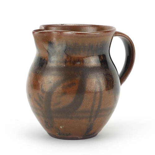 779 - Michael Cardew tenmuko glaze studio pottery jug, impressed marks, 9.5cm high