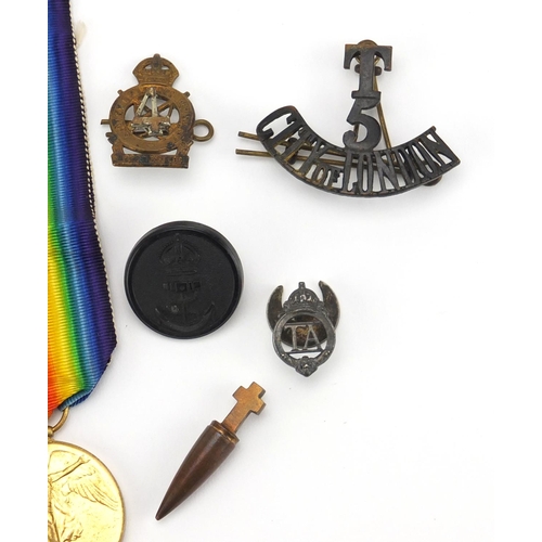 339 - British Military World War I medal group including a pair awarded to 4125PTE.S.C.STONE.22-LOND.R.
