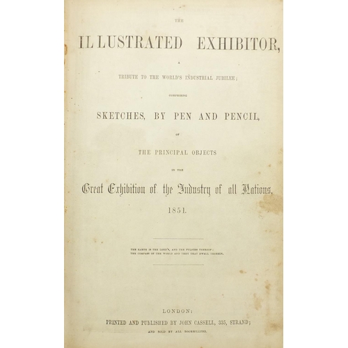 266 - The Illustrated Exhibitor, A Tribute to the World Industrial Jubilee, mid 19th century leather bound... 