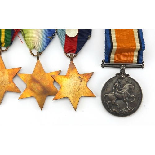337 - British Military World War I and World War II medal group including a 1914-18 war medal awarded to 2... 