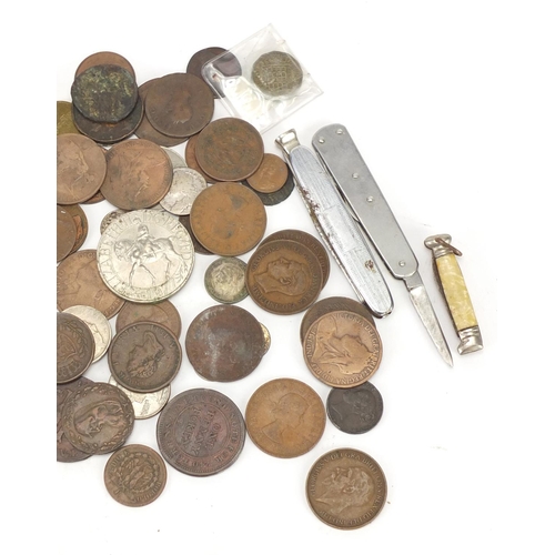 648 - Mostly antique and later British coins and tokens