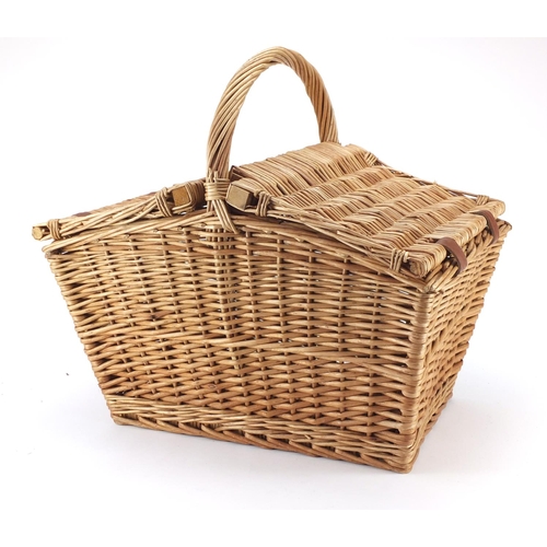 780 - Fortnum & Mason wicker picnic basket, 47cm high