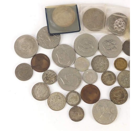 635 - British coins including crowns, half crowns and shillings