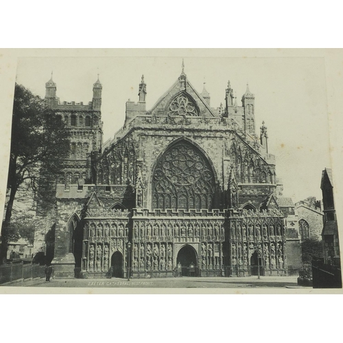 298 - 19th century Albumen prints and black and white prints, arranged in a leather album including castle... 