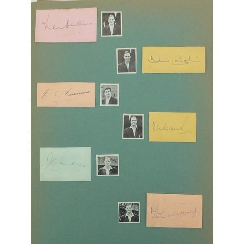 289 - 1950's and later autographs arranged in an album including India cricket team in England 1952, Pakis... 