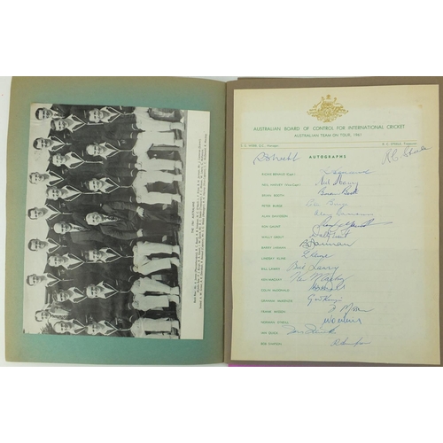 289 - 1950's and later autographs arranged in an album including India cricket team in England 1952, Pakis... 