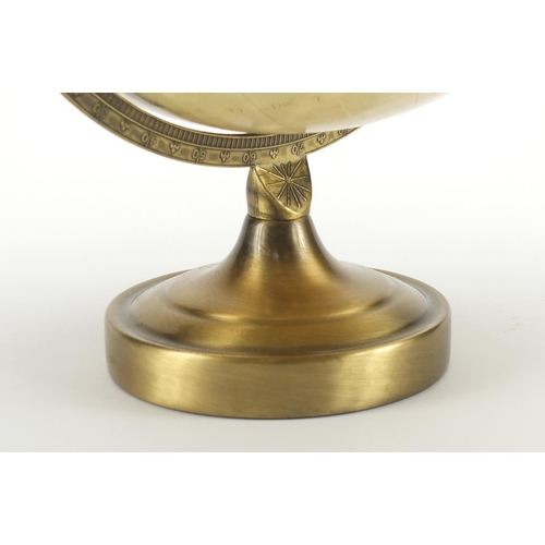 2461 - Replogle 12 inch table globe with bronzed mounts, 43cm high