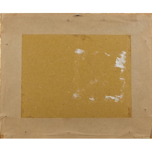 1255 - Attributed to Arnold Bocklin - Centaur, mixed media on paper, framed, 25cm x 19.5cm (PROVENANCE: Ex ... 