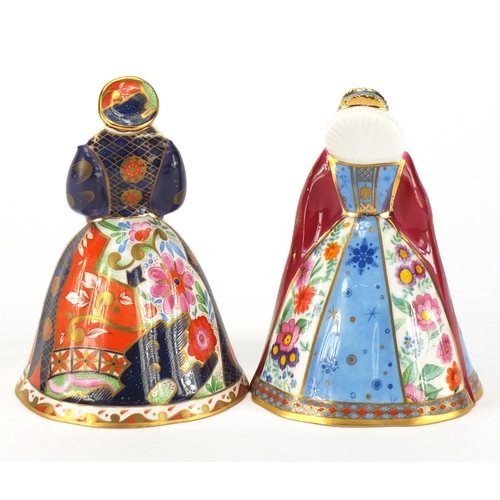 2592 - Two Royal Worcester Connoisseur Collection candle snuffers comprising Anne Boleyn and Catherine Parr... 