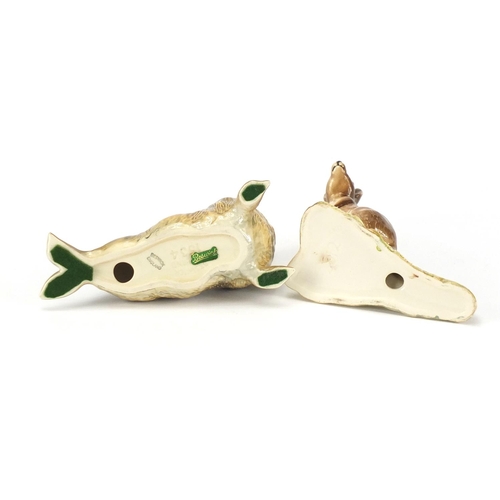 2561 - Two Beswick animals comprising a kangaroo and seal, 2312 and 1534, one with paper label, the largest... 