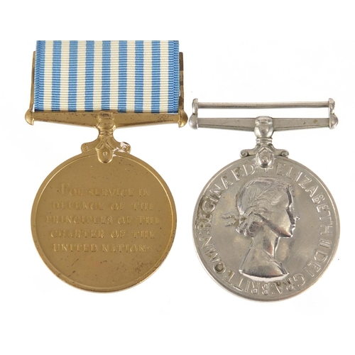 350 - British Military Elizabeth II Korea pair, one awarded to 22202575CFN.R.C.DOLMAN.R.E.M.E.