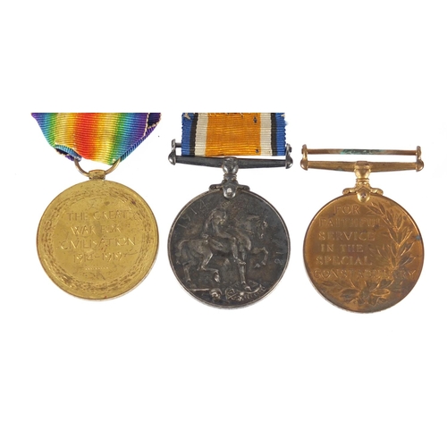 345 - British Military World War I pair and George VI faithful service medal, the pair awarded to T4-14289... 