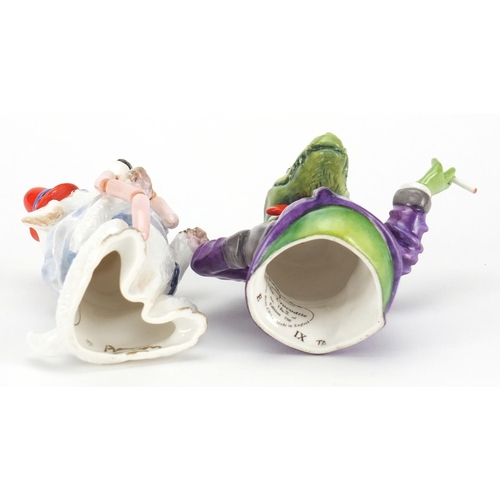 2610 - Two Bronté punch and Judy Collection candle snuffers comprising The Crocodile and Dog Toby, both lim... 