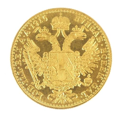 217 - Austrian Frnaz Joseph I 1915 one ducat