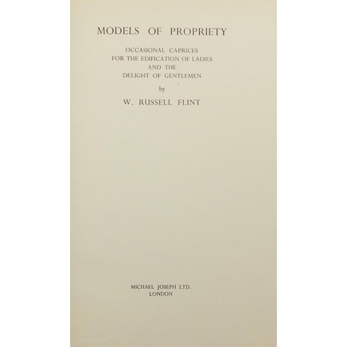 263 - Models of property by Sir William Russell Flint, hardback book with dust jacket, first published 195... 