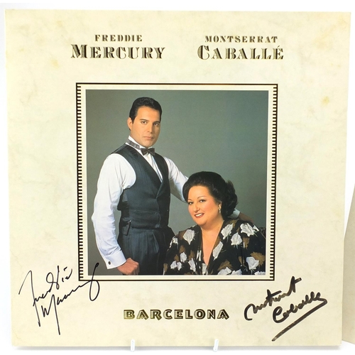 287 - Barcelona by Freddie Mercury and Montserrat Caballé, an Operatic vinyl LP, the record cover signed b... 