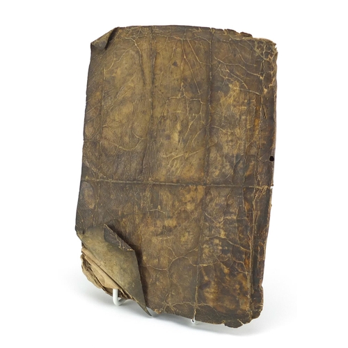 262 - Letter written by Mr John Dickson, antique vellum bound book