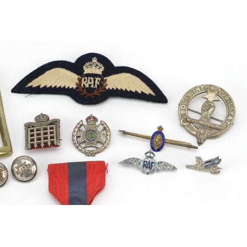 351 - British Militaria including a George V faithful service medal awarded to WILLIAM JOHN TURNER, silver... 