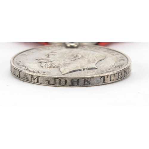 351 - British Militaria including a George V faithful service medal awarded to WILLIAM JOHN TURNER, silver... 