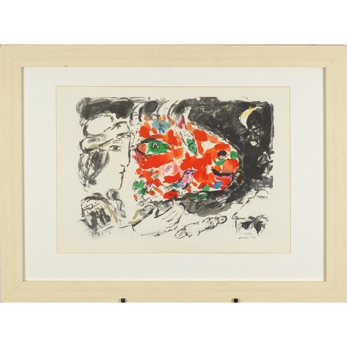 1402 - Marc Chagall - After Winter, 1970's lithograph in colour, details verso, mounted and framed, 53cm x ... 