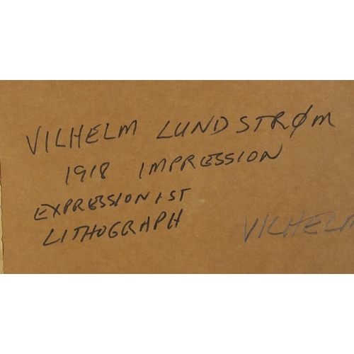 1411 - Karl Larsen and Vilhem Lundstrom - Three early 20th century Danish expressionist lithographs, each w... 