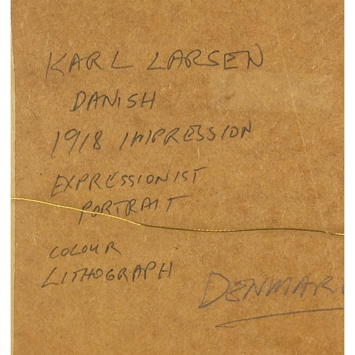 1411 - Karl Larsen and Vilhem Lundstrom - Three early 20th century Danish expressionist lithographs, each w... 