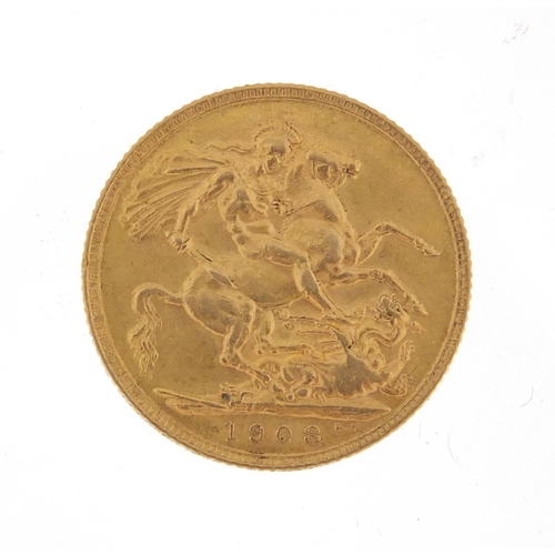 214A - Edward VII 1908 gold sovereign