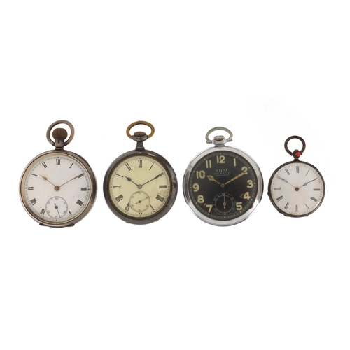 1151 - Four pocket watches including one gentleman's silver and Siro Senior