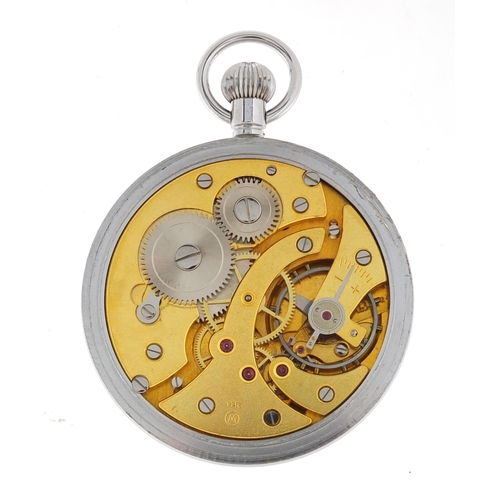 1152 - West End Watch Co Railway Service pocket watch, 5cm in diameter