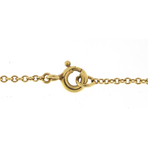 950 - 9ct gold and pearl grapevine necklace, B & H makers mark, 40cm in length, approximate weight 9.4g