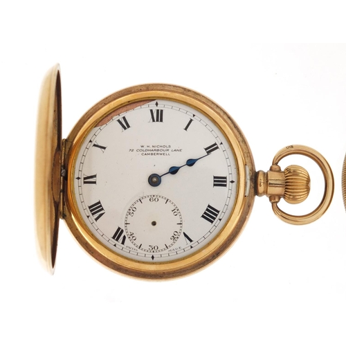 1149 - Gentleman's gold plated Elgin open face pocket watch and Admiral half hunter, each 5cm in diameter