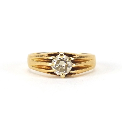 931 - 18ct gold diamond solitaire ring, N L London 1921, size L, approximate weight 4.5g