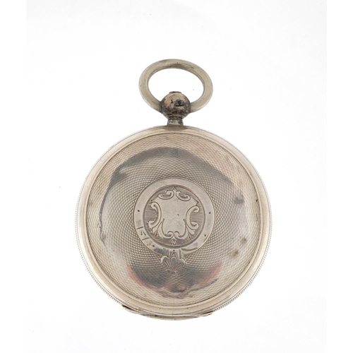 1143 - Victorian silver gentleman's  open face pocket watch with subsidiary dial, retailed by Kendal & Dent... 