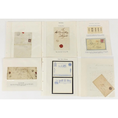 318 - 17th century and later postal history some with penny reds and wax seals including two Bishop marks,... 